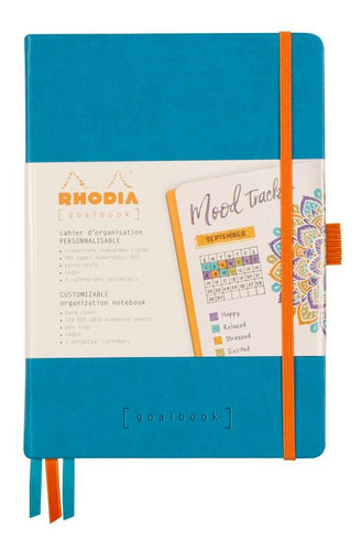 Caderno Pontilhado Goalbook Rhodia A5 120 Folhas Turquoise