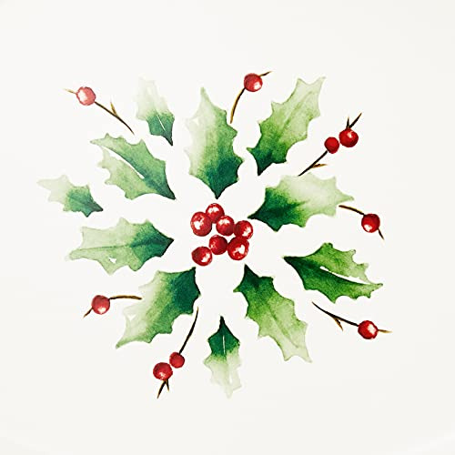 Plato Oval Rayas Navidad Lenox