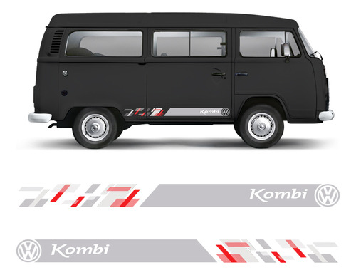 Faixa Adesivo Lateral Kombi Sport 2006/2014 Prata - Genérico