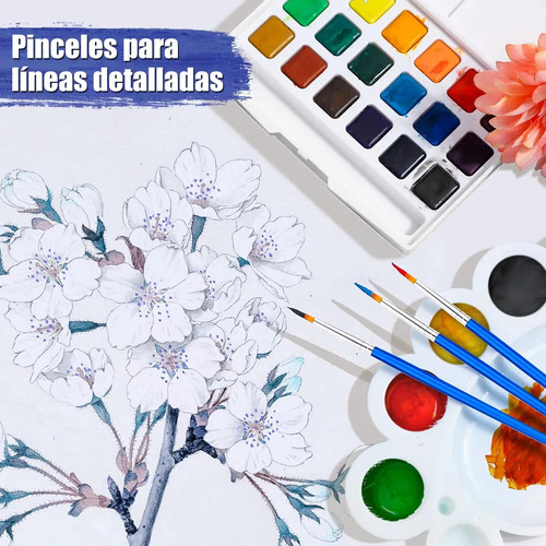 100 Set Pinceles Acuarela Acrílico Óleo Guache