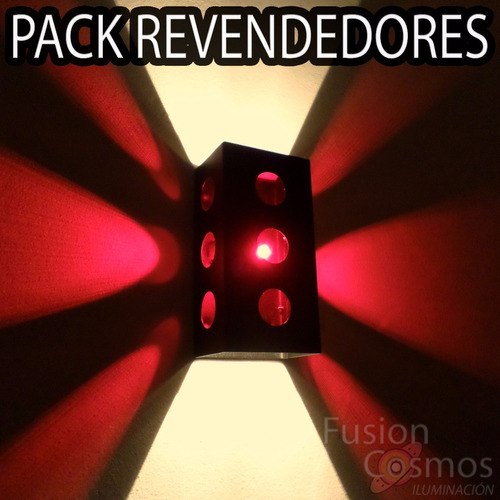 Aplique Pared Efecto Rojo Fx Pack Revendedor X 50u Descuento