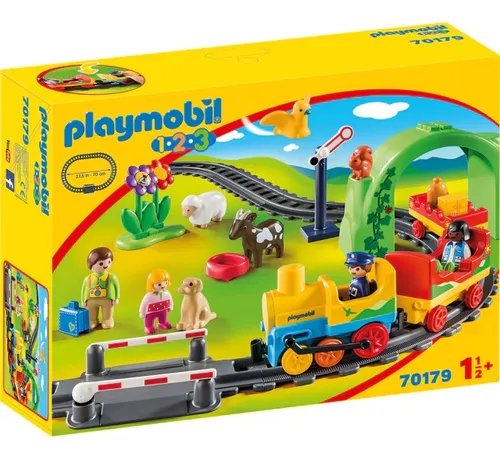 Playmobil tren con vias deals