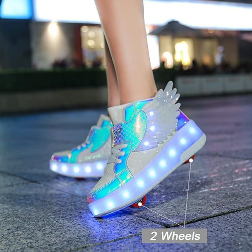 / ~ Zapatos Con Ruedas For Niños Y Niñas Con Luces Led For