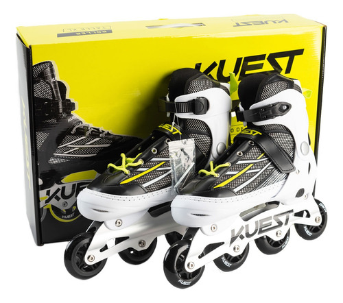 Rollers Profesionales Talle Xl Negro Abec 7 Ruedas 76mm 41 A 44 7.6 Cm Blanco