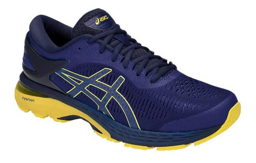 asics azul e amarelo