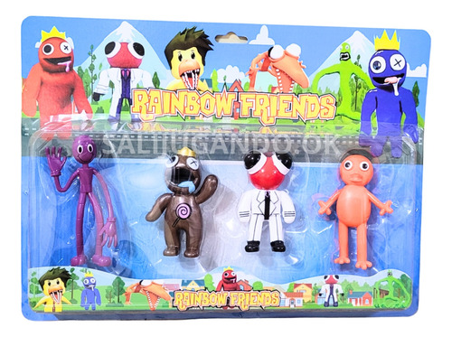 Muñecos Rainbow X4 Personajes Compatible Con Rainbow Friends