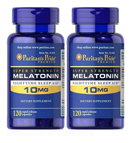 Melatonina Capsulas - 2 Pack 10mg Eg Mm6 Sabor ND