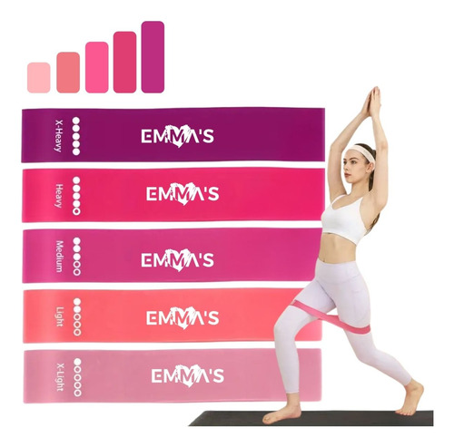 Ligas De Resistencia Banda De Resistencia Ejercicio Yoga Kit Rosa