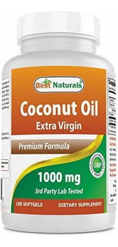 Aceite Coco Extra Virgen 1000 Mg, 180 Cápsulas