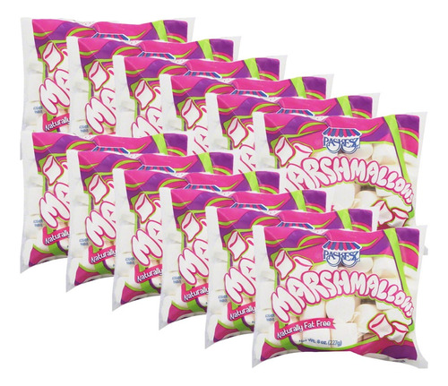 Bombón Blanco Paskesz Marshmallows 226 G Kosher (12 Bolsas)