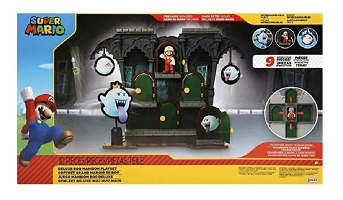 Super Mario Deluxe Boo Mansion Playset Candide 3119 Cor Colorido