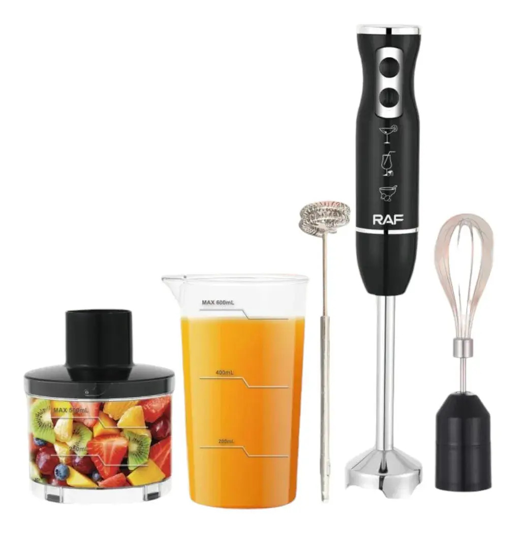 Minipimer Mixer Batidora De Mano 5 En 1 1600w Negro