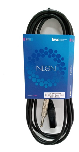 Cable Xlr Macho Plug Kwc Neon 1.5 Mts Mod 115