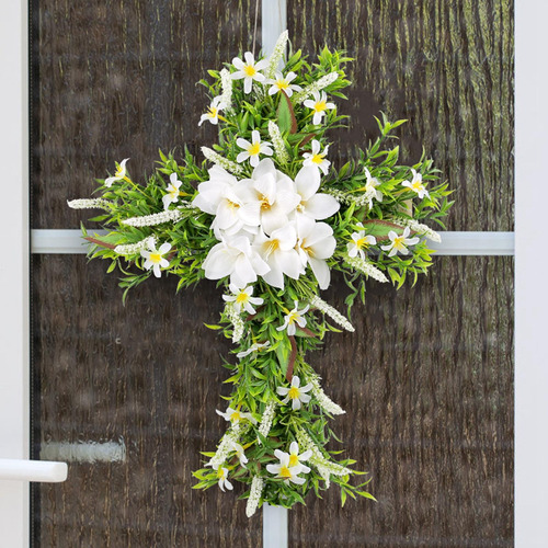 Corona De Cruz Liliácea De Pascua, Guirnalda, Adorno De