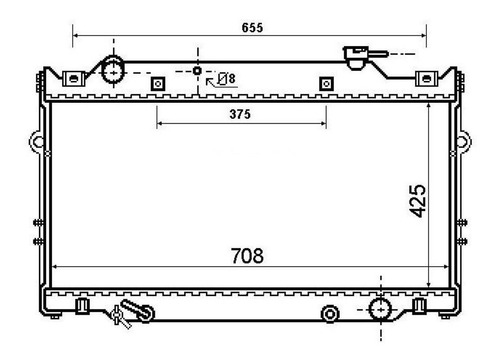 Radiador Importado Toyota Land Cruiser 4.5 1993 A 1997