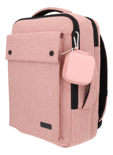 Mochila Ejecutiva Escolar Portalaptop Metro Life Color Rosa Diseño De La Tela Lisa