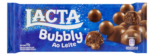 Chocolate ao Leite Aerado Bubbly Lacta pacote 110 g