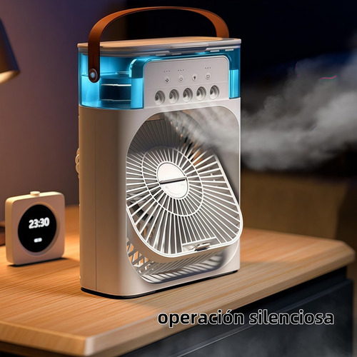 Ventiladores Portátiles Con Humidificador Para Escritorio 26 Cm 50 Blanco Blanco Plástico 3