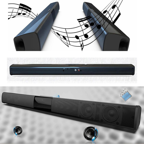 Barra De Sonido Negra Para Tv, Altavoz Inalámbrico Y Con