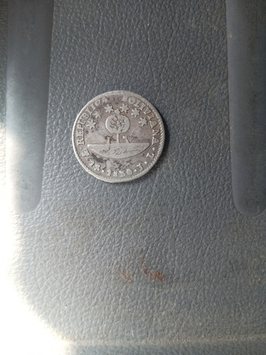 Moneda De La República Boliviana De 1 $ Del Año 1830 (17mm) (Usado)