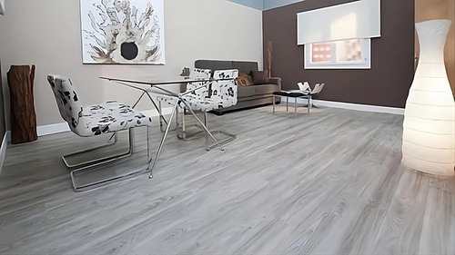 Piso Vinilico Pvc Rollo 2mm Madera Gris Alto Transito Hogar