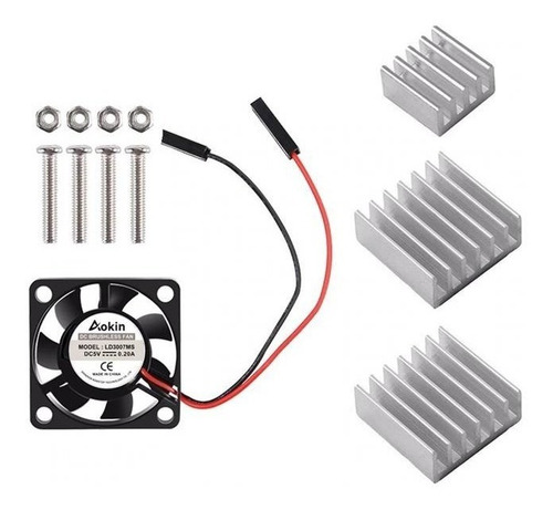 Imagem 2 de 9 de Case Acrilico Para Raspberry Pi3(b)+ Cooler+dissipadores.