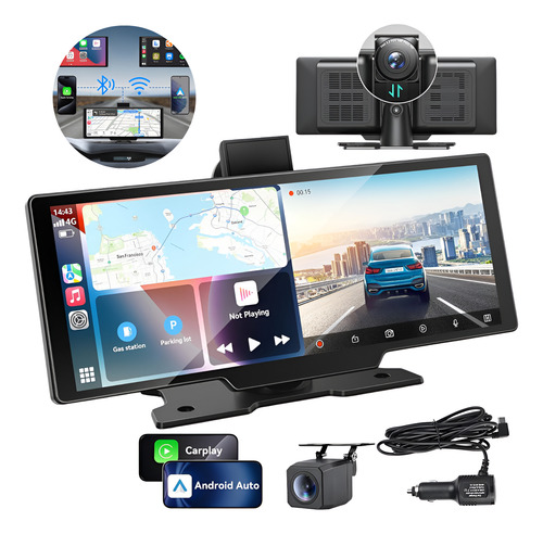 Multimídia Central Smart 10 Polegadas Carplay Wifi Bluetooth