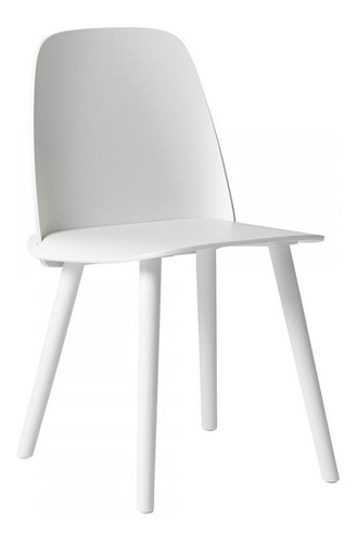 Silla De Comedor Plástico Moderna Diseño Mutto - Nerd X2 Estructura De La Silla Blanco