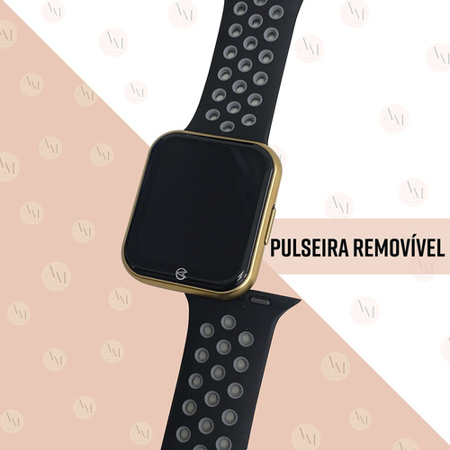 Relógio Smartwatch Champion Digital Preto 1 Ano Garantia