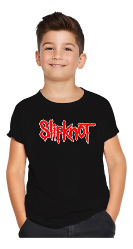 Polera Estampada Banda Rock Slipknot 100% Algodon Niño