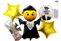 Comprar Globos Metalizado Graduación Meta 5 Piezas Helio O Aire