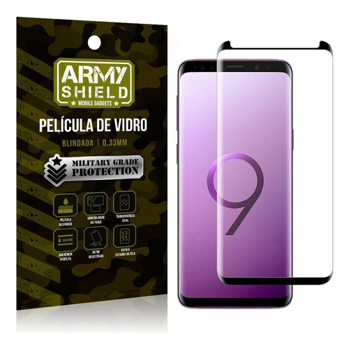 Película De Vidro Blindada Samsung Galaxy S9 Plus - Army