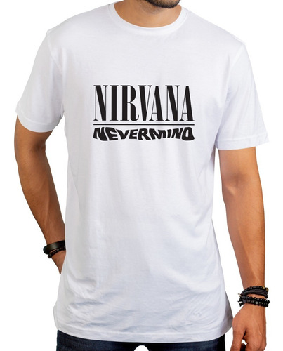 Remera Blanca Nirvana Rock Música Modal Premium