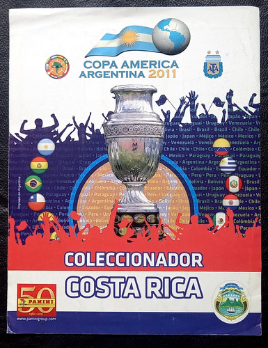 Coleccionador Figuritas Album Copa America 2011 Costa Rica