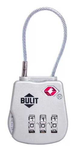 Candado Con Cable Bulit Aluminio 3 Digitos 1000 Comb. 35mm