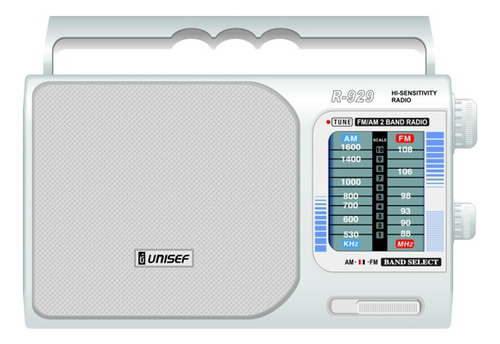 Radio Unisef R-929 Am/fm 220v Entrada Para Auriculares Gris