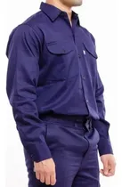 Comprar Camisa Trabajo Ombu Reforzada Azul Hombre Grafa No Pampero