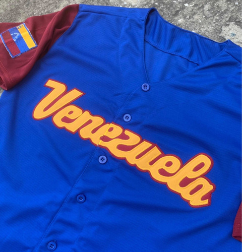 Imagen 3 de 9 de Camiseta Azul De Venezuela Clásico Mundial De Béisbol 2017