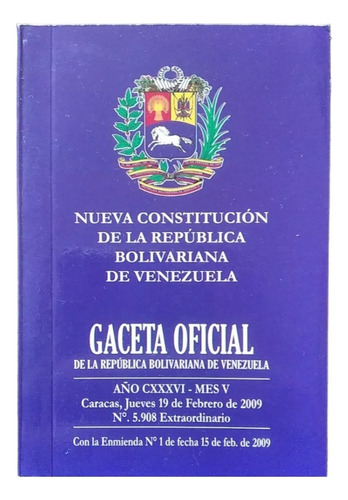 Nueva Constitución De La República Bolivariana De Venezuela