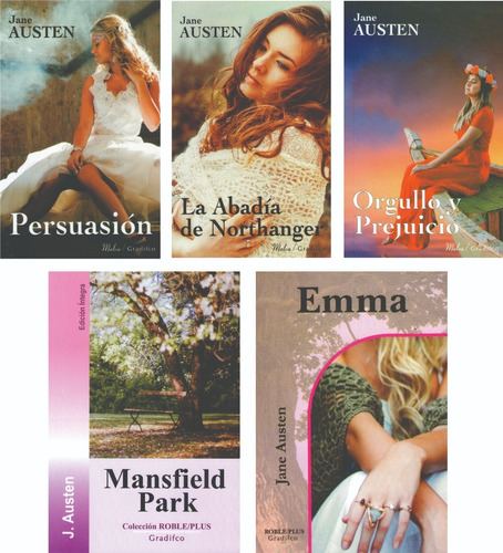 Lote X 5 Libros - Jane Austen - Orgullo Y Prejuicio - Emma