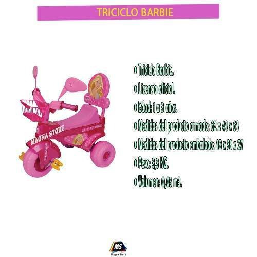 Imagen 2 de 2 de Triciclo Biemme Barbie