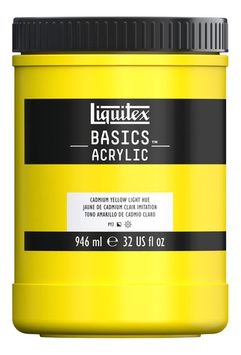 Tinta Acrílica Liquitex Basics Cadmium Yellow Light H. 946ml