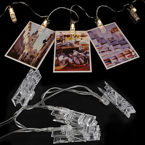 #. Lote De 10 Luces Led De 2 M Con Clip For Fotos,