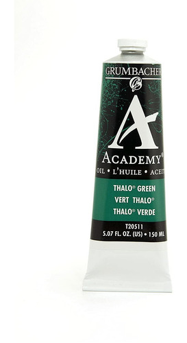  Academy Oil Paint,  Ml. Oz, Thalo Green Blue Shade