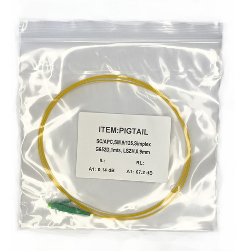 Pigtail Fibra Óptica Lc/apc Monomodo 900um - 1 Mt