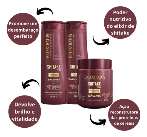 Kit Bio Extratus Shitake Plus Com 3