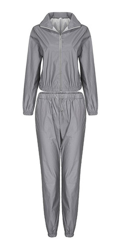 Imagen 1 de 3 de Conjunto De Manga Larga Reflectante Casual Para Mujer + Pa11