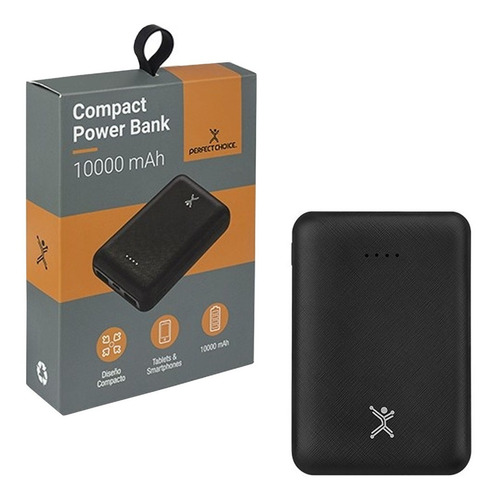 Banco De Energia 10,000 Mah Perfect Choice Pc-240944 Negro.