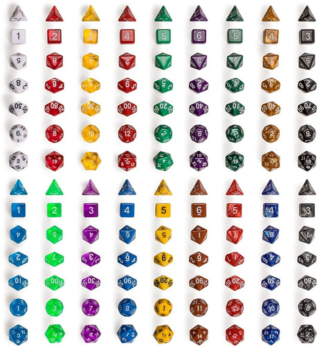 Dados Juegos De Mesa Varios Colores Tamaños Formas Caras
