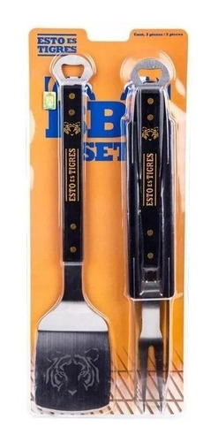 Set De 3 Utensilios Acero Inoxidable Para Bbq Tigres Venzo